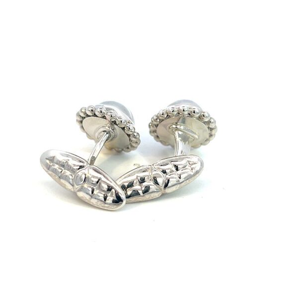 Georg Jensen Estate Round Beaded Mens Cufflinks Silver GJ24 - Picture 6 of 13